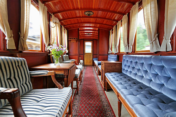 Old-fashioned first class railroad car